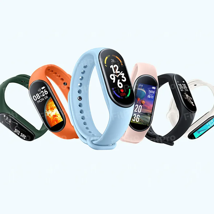 2024 ใหม่มาถึงM7 กีฬาสร้อยข้อมือHeart Rate MonitorจอแสดงผลสีแบบไดนามิกSleep Monitor Ip67 Fitproสมาร์ทนาฬิกา