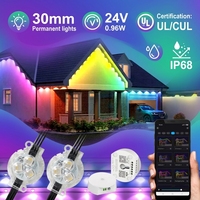 Lumière de piste de Noël permanente SHIJI 30 mm RGBW UCS2904, lumière LED à pixels pour plafond, étanche en extérieur IP68, CRI95, 12V/24V/48V