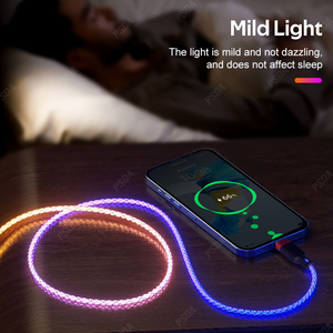 EONLINE Cáp USB Type C LED RGB 6A Sạc Nhanh Micro USB Cho Huawei Bộ Sạc Điện Thoại Android Cho Xiaomi <span class=keywords><strong>Samsung</strong></span> Oppo Vivo - Product Image 5