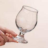 Tulipe Dégusteur de Bière Belge Personnalisable Haut de Gamme Transparent Écologique Logo Personnalisé Gravé Verre à Bière Artisanale