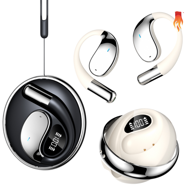 N70 OWS Sports Wireless Earbuds TWS Headphones for V5.4 Low Latency Battery Digital Display Open Style Earphones