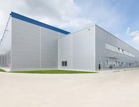 Bâtiment d'Entrepôt Préfabriqué en Structure d'Acier de 1000 m² pour Usine Alimentaire