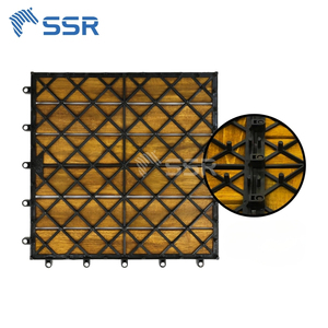 Teak 6 Slat Acacia Wood Decking <b>Tiles</b> Outdoor <b>Interlocking</b> Floor <b>Tiles</b> Eco-friendly, Aesthetically Pleasing, Modern Design - Product Image 3