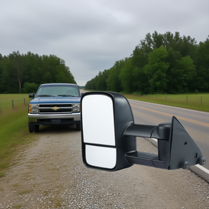 Espejo Retrovisor para Chevrolet Silverado, Negro, Cristal Convexo, Manual, Telescópico, Plegable, Lado Izquierdo, 1988-1998 - Product Image 2