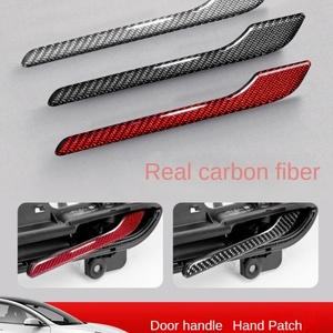 Autocollant de poignée de porte personnalisé en usine pour Tesla Model 3 Y, en fibre de carbone sèche forgée - Product Image 3