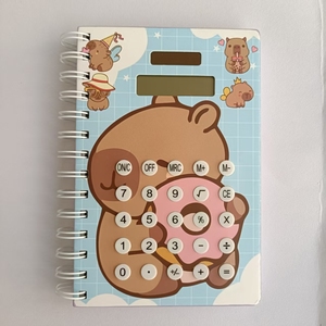 ए 5 प्यारा कार्टून पैटर्न पर्याप्त स्टॉक में सर्पिल बाइंडिंग पेपर कैलकुलेटर नोटबुक - Product Image 3