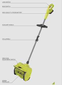 Nouveauté : Mini souffleuse à <span class=keywords><strong>neige</strong></span> électrique sans fil 21V, alimentée par <span class=keywords><strong>batterie</strong></span> de qualité B, pompe à <span class=keywords><strong>neige</strong></span> électrique, outil pliable de 12 pouces - Product Image 5