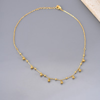 Nouveau à la mode 18k plaque d'or en acier inoxydable bijoux d'été breloques délicates Style bohême collier ras du cou