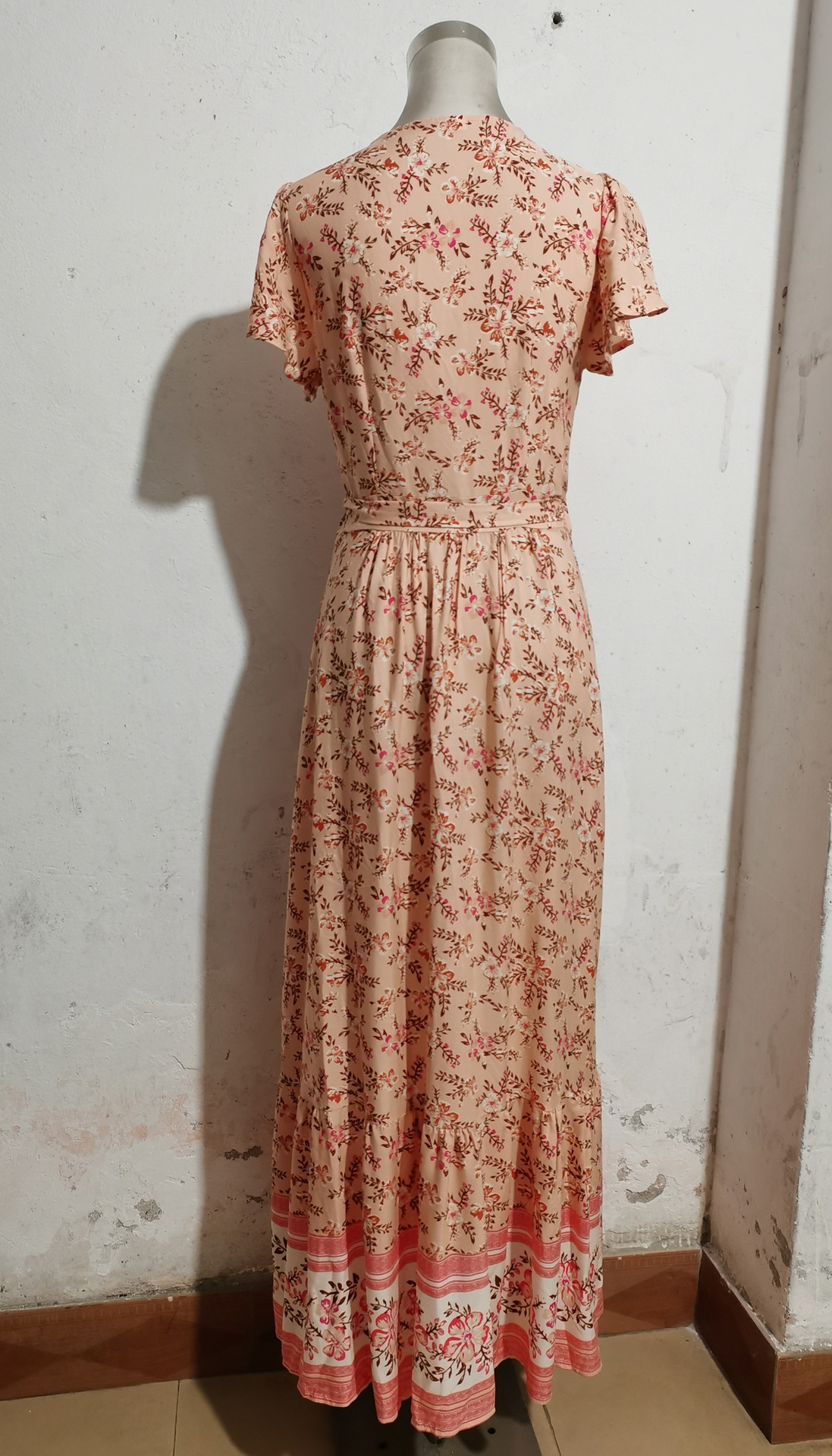 Shop Rayon Womans Boho Floral Beach Long Maxi Wrap Dress