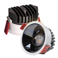 Spot LED encastré intelligent Tuya WIFI Zigbee à intensité variable CCT, sans cadre, anti-éblouissement, COB LED