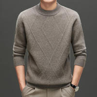 Pull en cachemire 100% pour homme, de haute qualité, à prix bas, vente en gros, style designer, col rond, pour l'automne