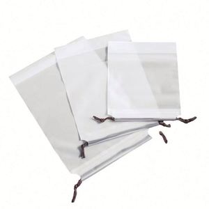 Nouveaux sacs à cordon transparents tendance, fabricant de sacs en plastique PE pour l'emballage de vêtements et de chaussures - Product Image 3