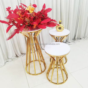 Base para Pastel de Boda de Acero Inoxidable Dorado y PVC de Alta Calidad FURUN, Moderna y Elegante para Cumpleaños y Eventos - Product Image 1