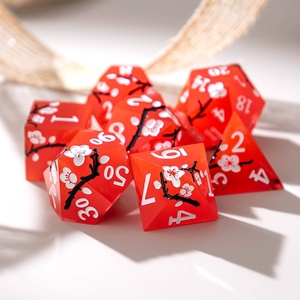 7pcs Per Set Packed Into PP <b>Bag</b> Role Games sharp Corner Resin <b>Dice</b> - Product Image 3