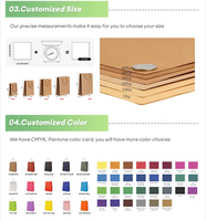 Boîtes à desserts personnalisables en papier kraft pour bonbons au chocolat et emballage de cadeaux Sacs en papier pour pizzas et courses Votre propre logo