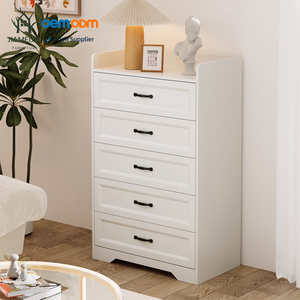 <span class=keywords><strong>Commode</strong></span> à <span class=keywords><strong>5</strong></span> <span class=keywords><strong>tiroirs</strong></span> blanche, moderne et minimaliste, en MDF, pour chambre à coucher, salon, armoire de rangement, OEM ODM Factory - Product Image 1