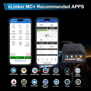 Dispositif de diagnostic automobile Vgate Vlinker MC+ BT4.0 ELM327 OBD2 avec accès gratuit à vie - Product Image 2