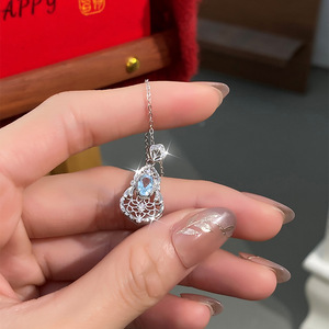 Collier pendentif en pierre naturelle ovale 4*6mm, Italie, argent sterling 925 plaqué or, anti-ternissement, pour femmes - Product Image 3