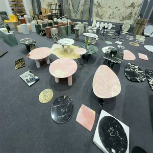 Fournisseur d'usine de taille personnalisée Belle table d'appoint en pierre de marbre Table basse en pierre semi-précieuse - Product Image 2