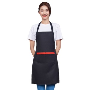 Delantal Wei Zhen Rojo Unisex, Tejido, Impermeable, para Cocina, Cafetería, Ropa de Trabajo - Product Image 3