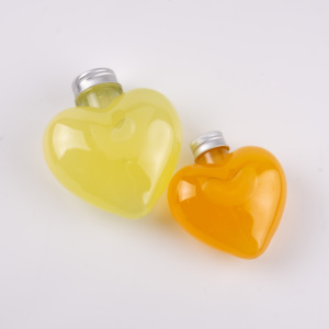 Cấp Thực Phẩm 250Ml <span class=keywords><strong>400Ml</strong></span> Trong Suốt Nhựa Pet Hình Trái Tim Đồ Uống Chai Nắp Nhôm Cho Nước Trái Cây Trà Sữa - Product Image 3