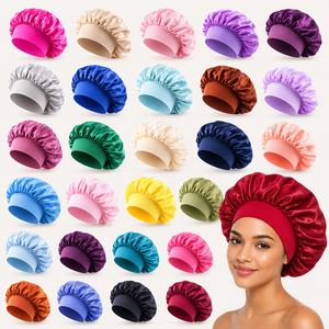 Gorro de Satén para Dormir para Cabello Rizado, Gorro de Satén con Logo Personalizado, Suave, Transpirable, Anti-Frizz - Product Image 1