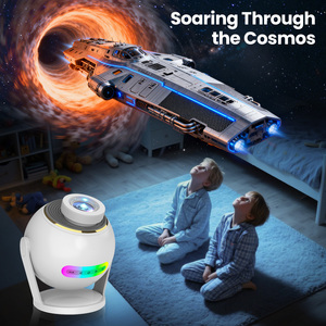 Proyector de Video 3D Cosmos 60 con Diseño Perfecto, Control por Aplicación, <span class=keywords><strong>Altavoz</strong></span> Bluetooth y Luz Ambiental para Dormitorio, Hogar y Fiestas - Product Image 3