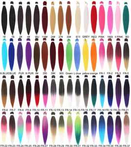 Extensiones de Pelo para Trenzas Africanas <span class=keywords><strong>Ez</strong></span> Braiding Hair Expression Ombre al por Mayor Fibra Preestirada Yaki Sintética para Trenzar - Product Image 2