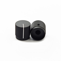 Boutons de commande en aluminium moleté verticalement, 18,5 mm, anodisés, avec vis de réglage pour potentiomètre, pour axe audio de 6 mm et 6,35 mm