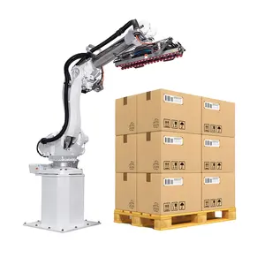 Leadworld साधारण उत्पाद स्वत: उत्पादन बनाने पैकेजिंग लाइन समाधान टिन कर सकते हैं गत्ते का डिब्बा मामले रोबोट Palletizing मशीन