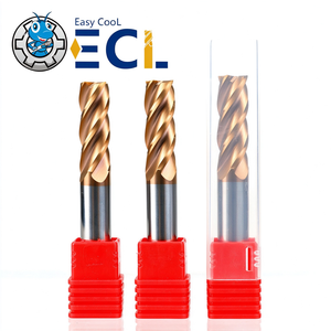 Fresa de carburo sólido con recubrimiento TiAlN Easy Cool, 4 filos, hélice de 45 grados, para fresado CNC - Product Image 1