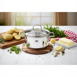 ELO Biodster Citrin Pot avec insert vapeur et couvercle 24 cm en acier inoxydable pour la cuisson des légumes et des pommes de terre - Product Image 3