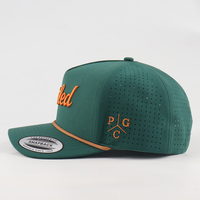 Cappello da Golf Personalizzato OEM con Ricamo 3D Frontale e Logo Laterale, Perforazioni Laser, Asciugatura Rapida