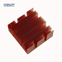 Pelat Pendingin Air Tembaga Elektronik Konsumen CPU Komputer Custom Skived Fin Dengan Pemesinan CNC Presisi