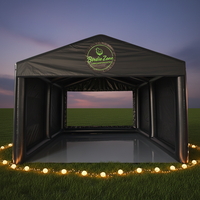 Écran de simulateur de golf gonflable personnalisé en PVC pour location d'événements et fêtes à domicile, tente de cinéma