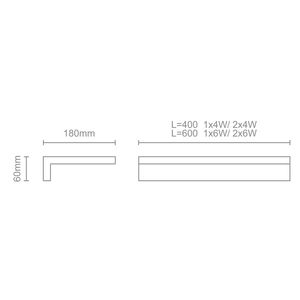 Modern Matt Black Matt White <strong>Upwards</strong> Downwards Emitting Aluminum Shelf <strong>Light</strong> for Home Shops 6799 - Product Image 6