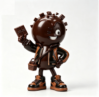 Figurine personnalisée en chocolat, personnage de dessin animé en PVC et ABS, statue de personnage de dessin animé, usine chinoise OEM, figurine personnalisée pour la promotion de la marque