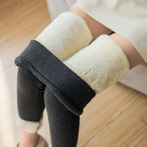 Warm Women Pants <strong>Winter</strong> Skinny Thick Velvet Wool Fleece <strong>Leggings</strong> Trousers <strong>Lambskin</strong> Cashmere Pants Female <strong>Leggings</strong> - Product Image 2