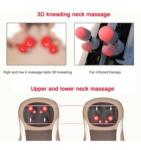 Coussin de massage Shiatsu vibrant pour le dos et le cou 712A, avec pétrissage des fesses et de la colonne vertébrale, pour chaise de massage corporel - Product Image 2