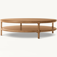 Salon personnalisé d'intérieur Grandes tables basses classiques en bois massif naturel antique