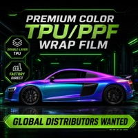 Film de protection de peinture TPU PPF haute brillance auto-réparant anti-rayures résistant aux UV, vinyle de recouvrement de voiture à changement de couleur 1,52*15M Luxe