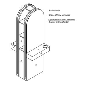 Miroir de coupe de cheveux à lumières LED pour salon de beauté Poste de miroir de coiffure pour salon de coiffure Mobilier de salon - Product Image 6