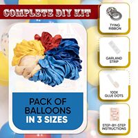 Kit de guirlandes d'arches de ballons sur le thème du cirque personnalisé, 105 pièces, rouge, jaune, bleu, ballons en latex pour décorations de fête d'anniversaire d'enfants
