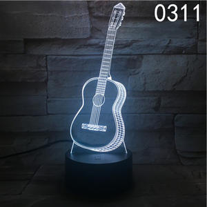 Vente en gros Veilleuse tactile multicolore pour instruments de musique Veilleuse couleur USB Veilleuse décorative accordéon cuir trompette violon - Product Image 6