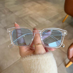 Lunettes de soleil Qianai G6-6195, monture PC, protection UV400, forme carrée irrégulière, style unisexe tendance - Product Image 1