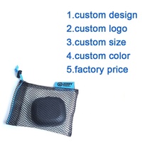 Mini sac de rangement en maille de polyester avec cordon de serrage, sac d'emballage pour savon