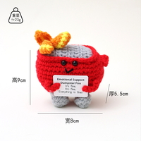 Crochets Positifs ' Dumpster Fire ' pour le Soutien Émotionnel, Artisanat de Poupées au Crochet, Décoration de Bureau et de Maison
