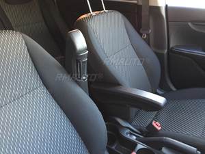 2 Piezas Reposabrazos Universales Ajustables para Asiento de Coche, Manillar de Asiento Ergonómico, Par de Reposamanos Cómodos de Espuma PU Negra para Camión - Product Image 3