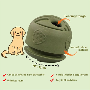 आक्रामक चबाने वालों के दंत स्वास्थ्य के लिए फैक्टरी थोक पेट बॉल खोखला रबर डिजाइन - Product Image 3