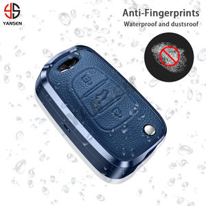 Housse de <span class=keywords><strong>clé</strong></span> en alliage d'aluminium YS pour ELANTRA Ix35 <span class=keywords><strong>I30</strong></span> Verna SONATA Étui de <span class=keywords><strong>clé</strong></span> en cuir - Product Image 3